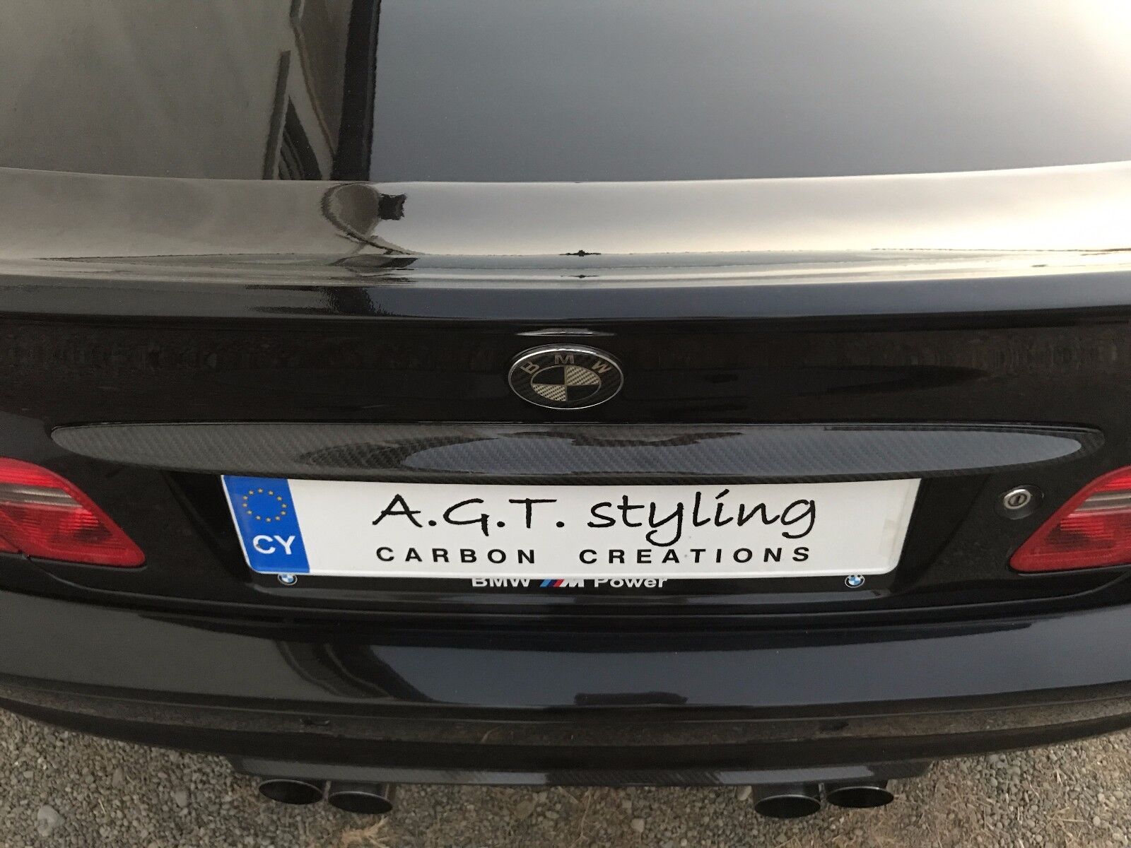 BMW E46 Coupe Carbon Fiber Rear Boot Handle Cover