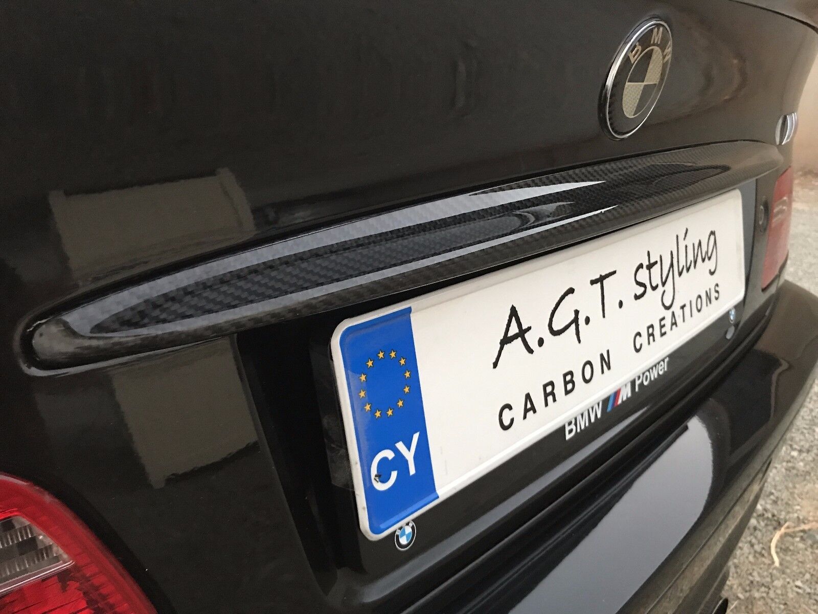 BMW E46 Coupe Carbon Fiber Rear Boot Handle Cover