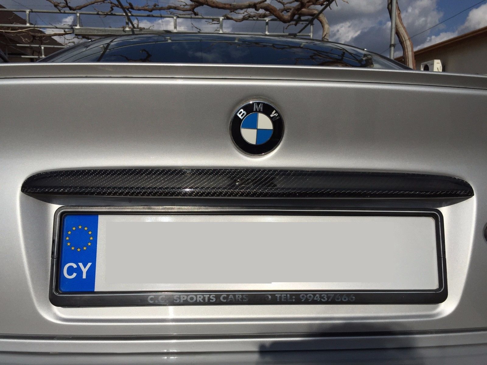 BMW E46 Coupe Carbon Fiber Rear Boot Handle Cover
