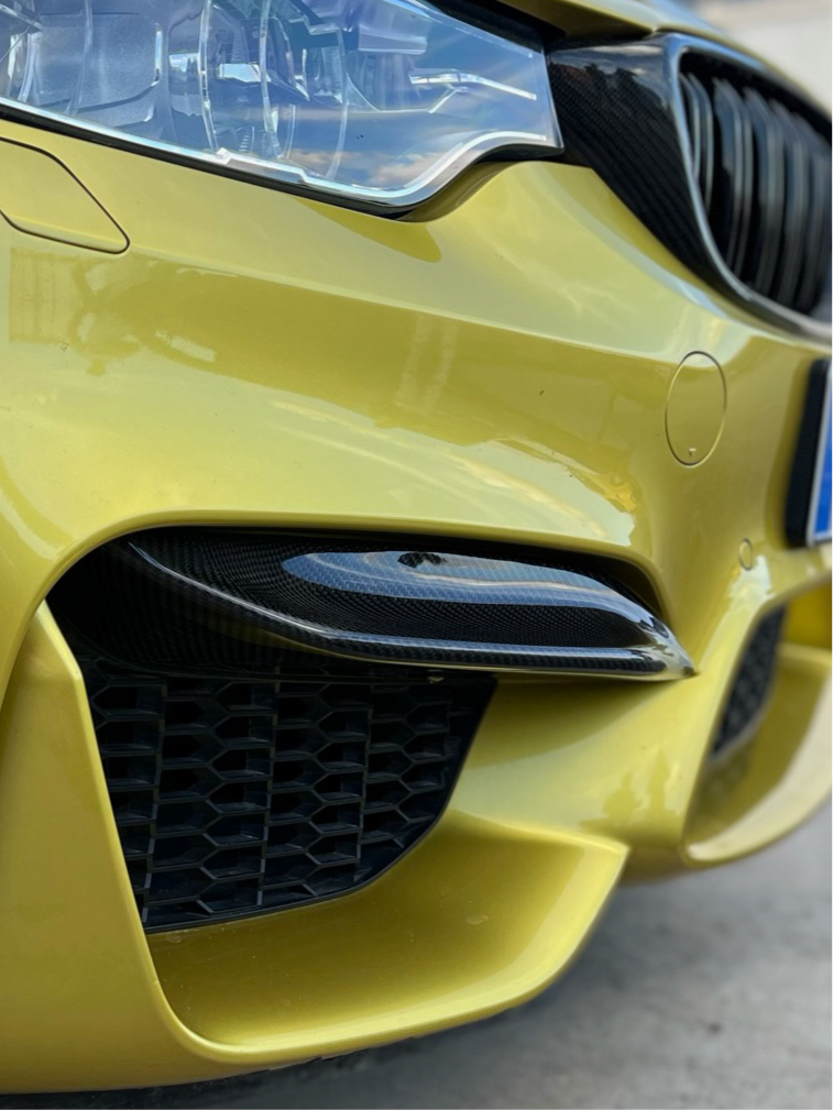 BMW M4 F80 M3 F82 F83 Front Bumper Upper Canards Carbon Fibre