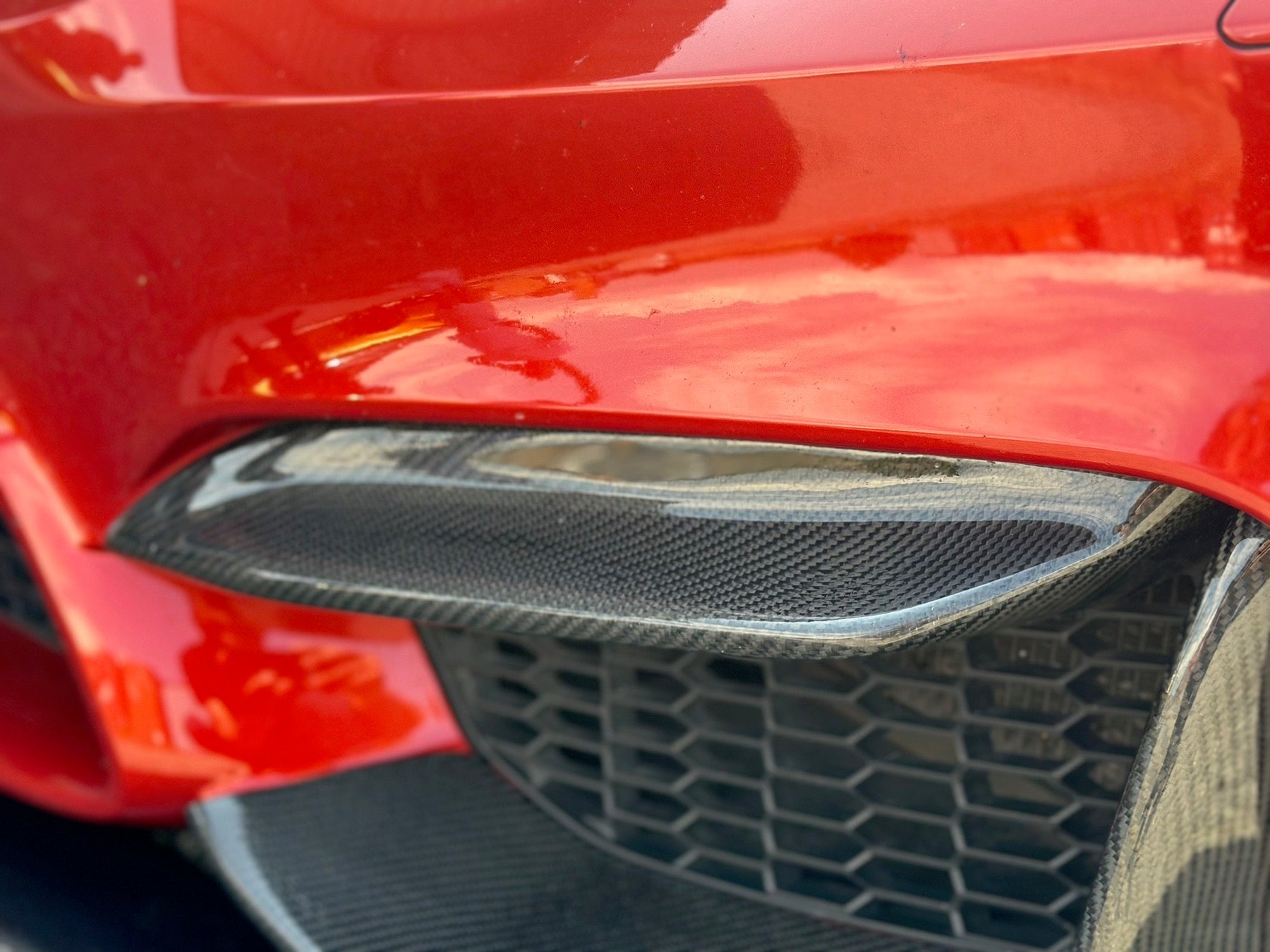 BMW M4 F80 M3 F82 F83 Front Bumper Upper Canards Carbon Fibre