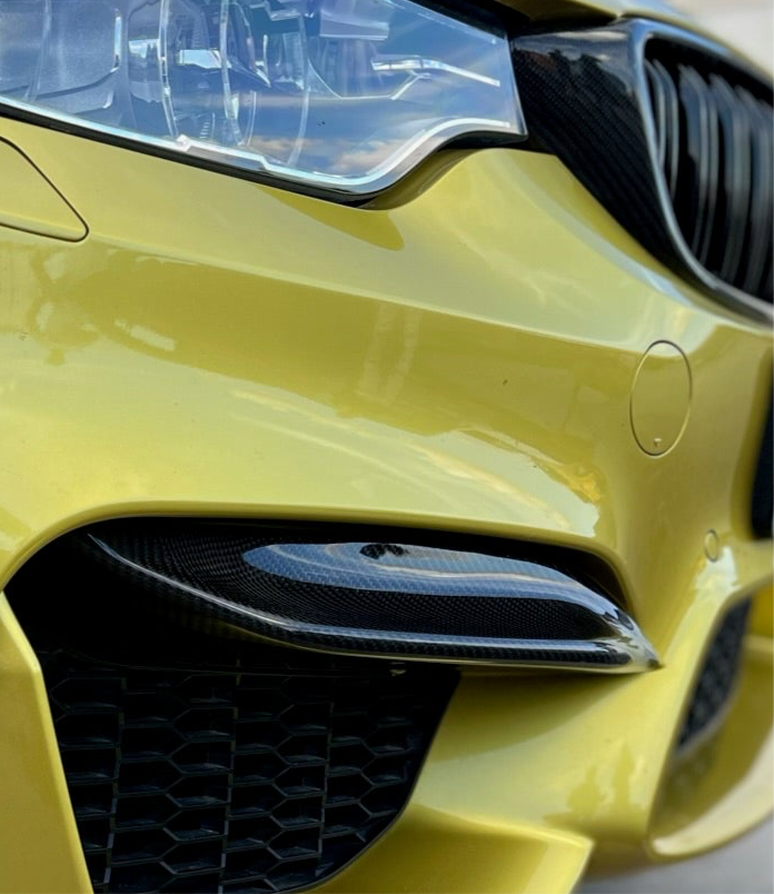 BMW M4 F80 M3 F82 F83 Front Bumper Upper Canards Carbon Fibre